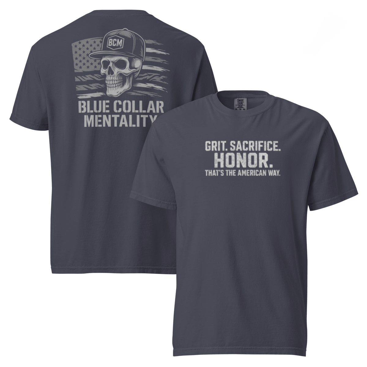 Grit. Sacrifice. Honor. Tee - Blue Collar Mentality