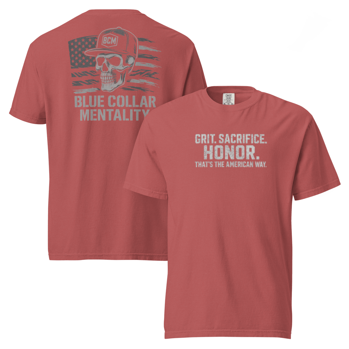 Grit. Sacrifice. Honor. Tee - Blue Collar Mentality