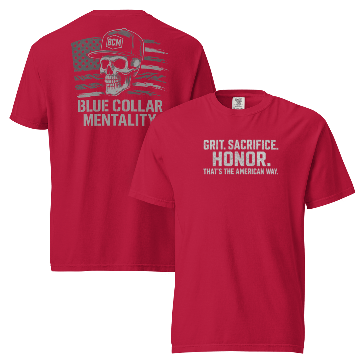 Grit. Sacrifice. Honor. Tee - Blue Collar Mentality